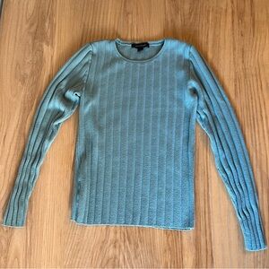 Ann Taylor XS aqua green ribbed sweater